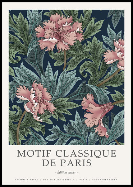 Motif Classique 2 | INDRAMMET BILLEDE Indrammet billede MF 30x40 Sort