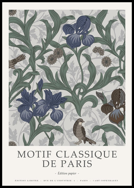 Motif Classique 3 | INDRAMMET BILLEDE Indrammet billede MF 30x40 Sort