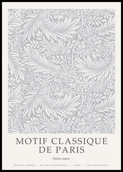Motif Classique 5 | INDRAMMET BILLEDE Indrammet billede MF 30x40 Sort