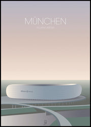 München Allianz Arena | INDRAMMET BILLEDE Indrammet billede MF 30x40 Sort