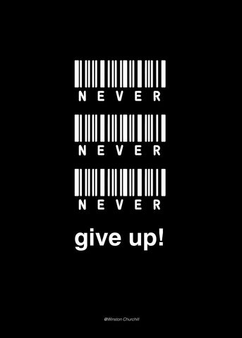 Never give up | PLAKAT Plakat MF