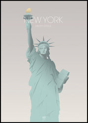 New York Liberty statue | INDRAMMET BILLEDE Indrammet billede MF 30x40 Sort