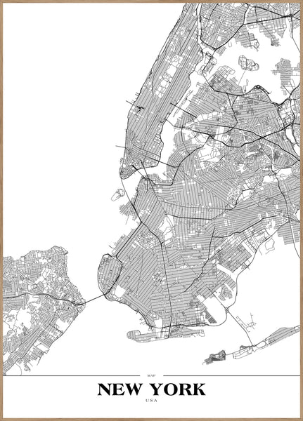 New York | INDRAMMET BILLEDE Indrammet billede MF 30x40 Egeramme