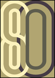 Numbers 2 | INDRAMMET BILLEDE Indrammet billede MF 30x40 Sort