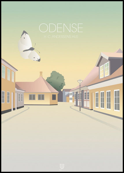 Odense HCA Hus | INDRAMMET BILLEDE Indrammet billede MF 30x40 Sort