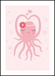Oktopus | INDRAMMET BILLEDE Indrammet billede MF 30x40 Sort