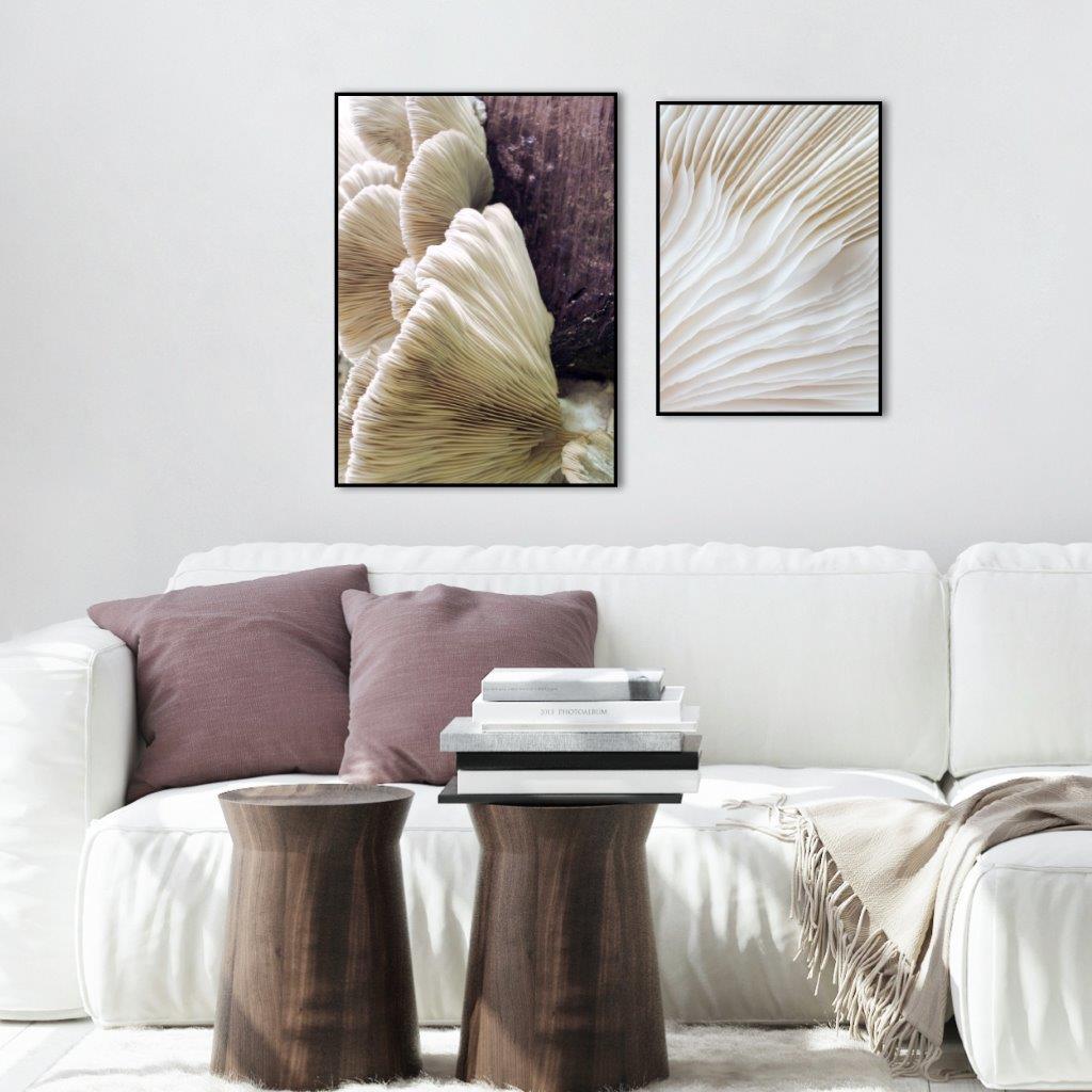 Organic Lines 4 | INDRAMMET BILLEDE Indrammet billede MF 30x40 Sort