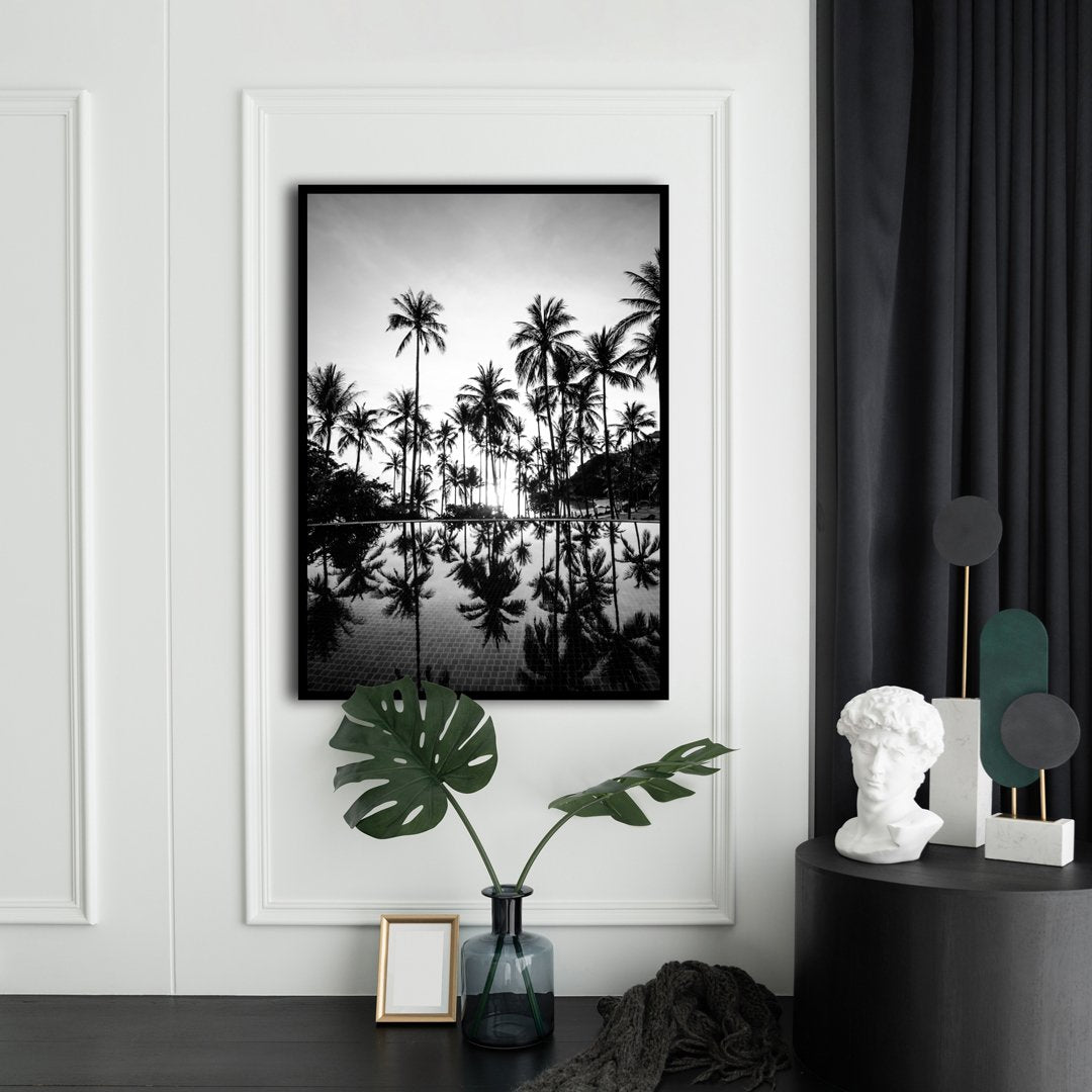 Palm Trees | INDRAMMET BILLEDE Indrammet billede MF 30x40 Sort