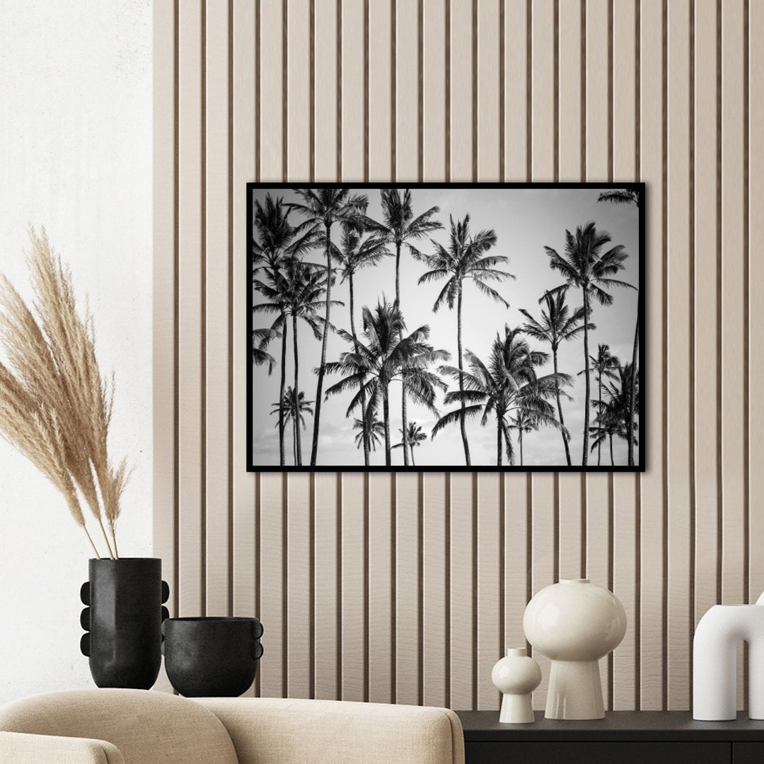 Palm heaven | INDRAMMET BILLEDE Indrammet billede MF 30x40 Sort