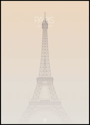 Paris Eiffel Tower | INDRAMMET BILLEDE Indrammet billede MF 30x40 Sort