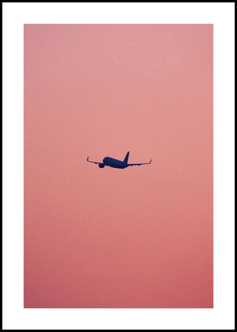 Pink flight | INDRAMMET BILLEDE Indrammet billede MF 30x40 Sort
