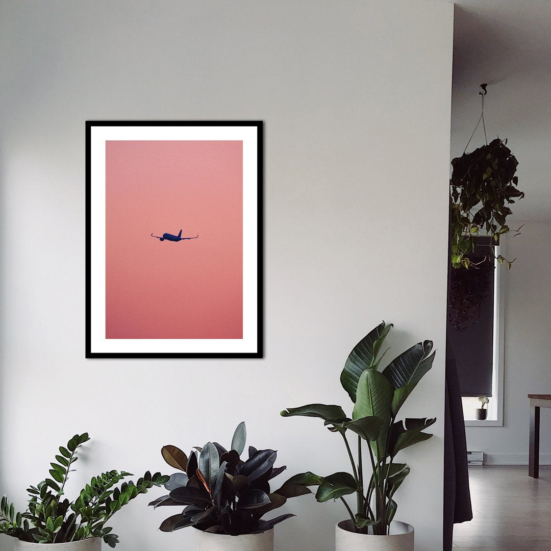 Pink flight | INDRAMMET BILLEDE Indrammet billede MF 30x40 Sort