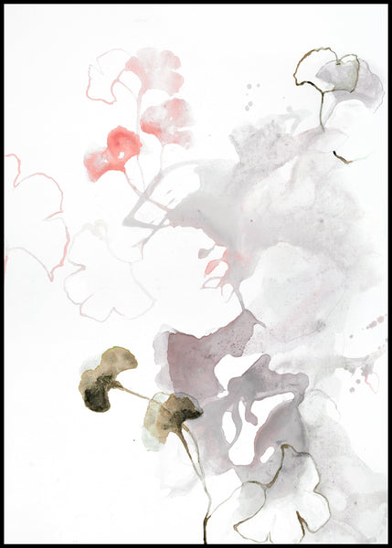 Pink Fall | INDRAMMET BILLEDE Indrammet billede MF 30x40 Sort