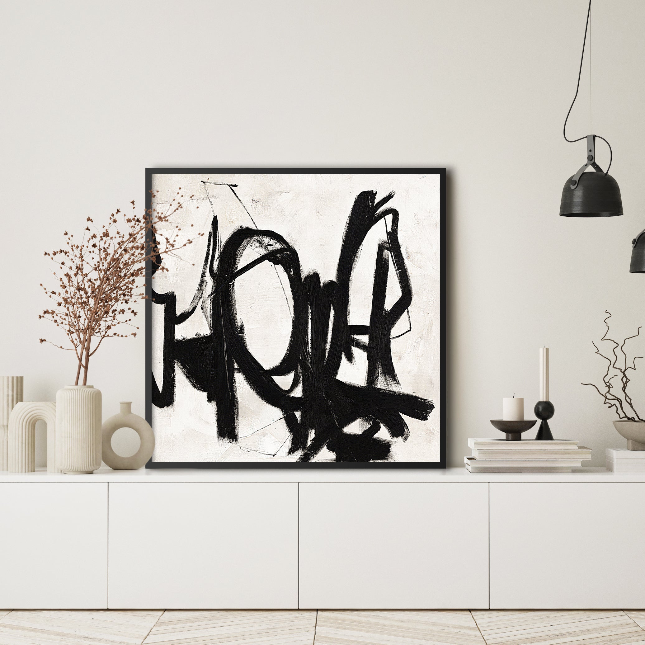 Playblack 2 | DESIGN PAINTING Design maleri ART COPENHAGEN 100x100 Uden ramme 
