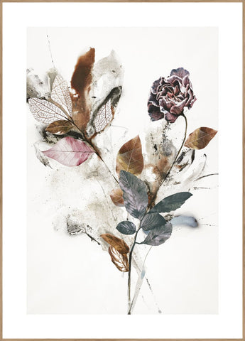 Playing Flower 1 | INDRAMMET BILLEDE Indrammet billede MF 30x40 Egeramme