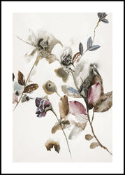 Playing Flower 2 | INDRAMMET BILLEDE Indrammet billede MF 30x40 Sort
