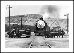 Police patrol | INDRAMMET BILLEDE Indrammet billede MF 30x40 Sort