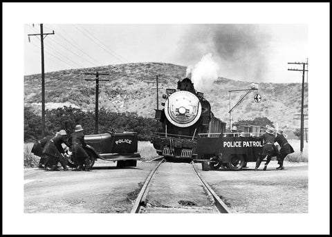 Police patrol | INDRAMMET BILLEDE Indrammet billede MF 30x40 Sort