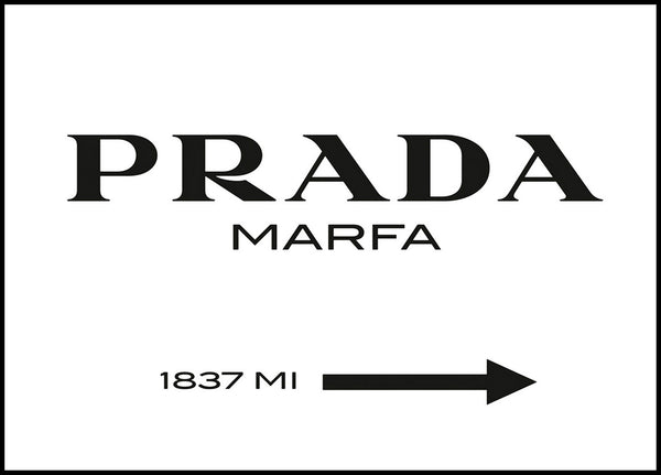 Prada | INDRAMMET BILLEDE Indrammet billede MF 30x40 Sort