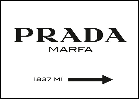 Prada | INDRAMMET BILLEDE Indrammet billede MF 30x40 Sort