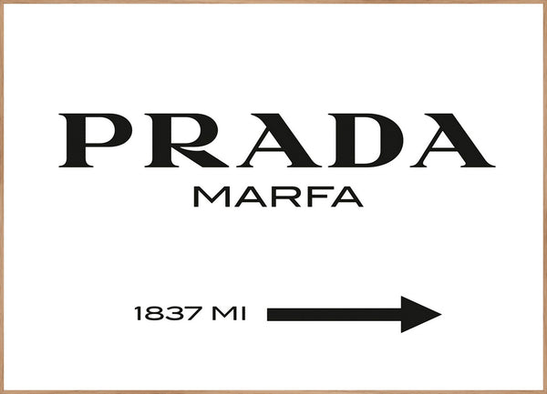 Prada | INDRAMMET BILLEDE Indrammet billede MF 30x40 Egeramme