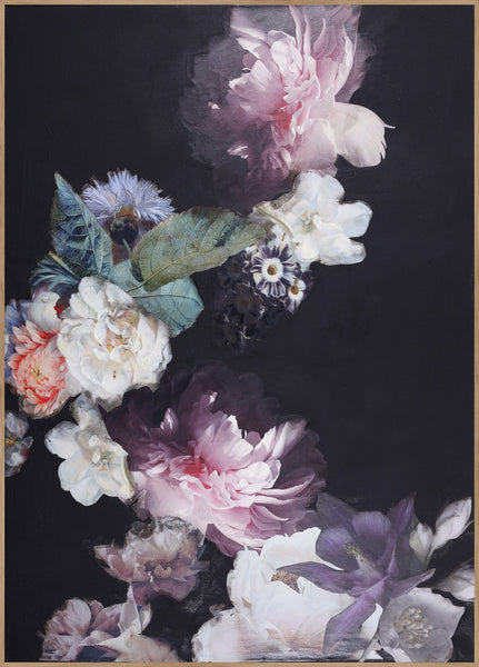 Purple Blossom 1 | INDRAMMET BILLEDE Indrammet billede MF 30x40 Egeramme
