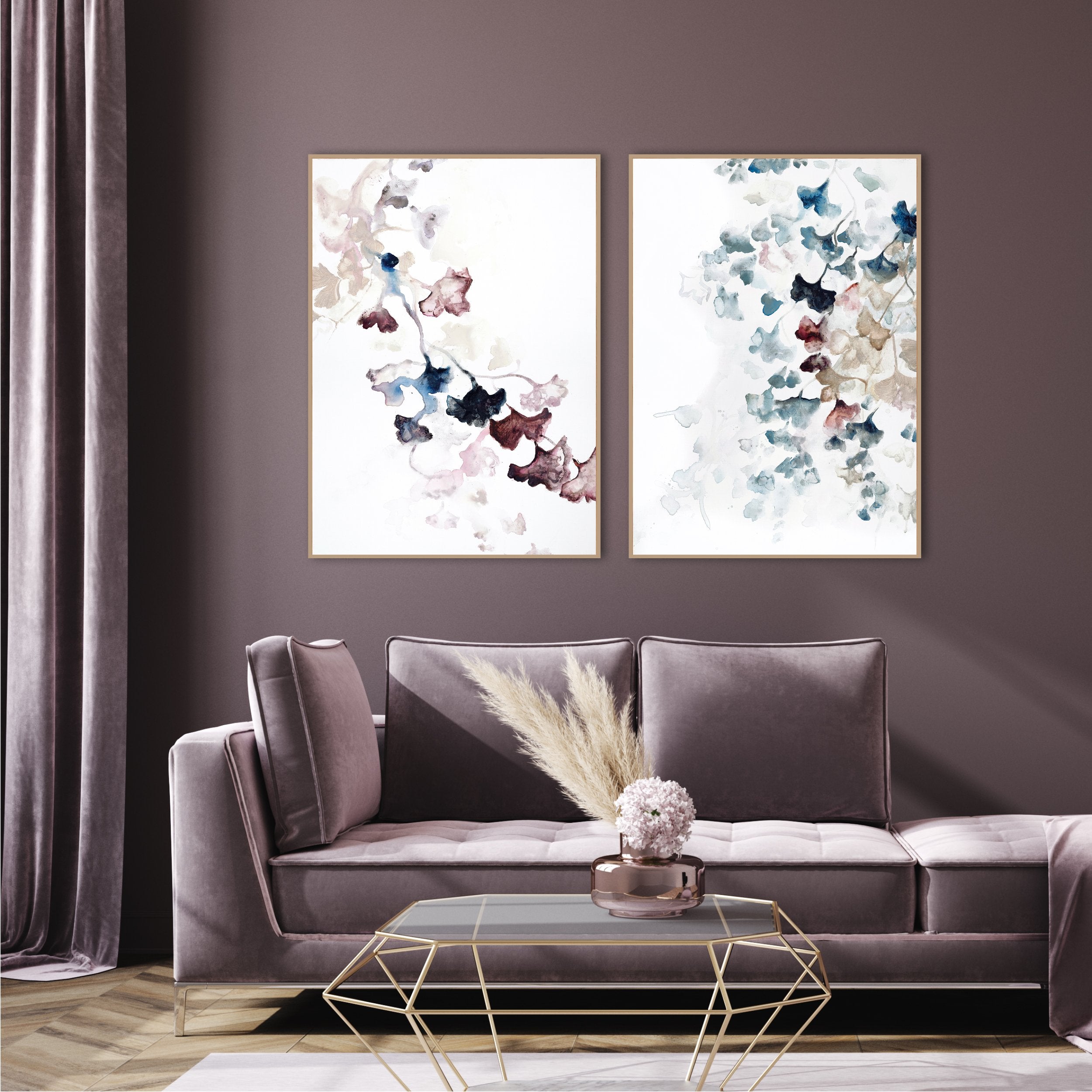 Purple Spring | INDRAMMET BILLEDE Indrammet billede MF 30x40 Egeramme