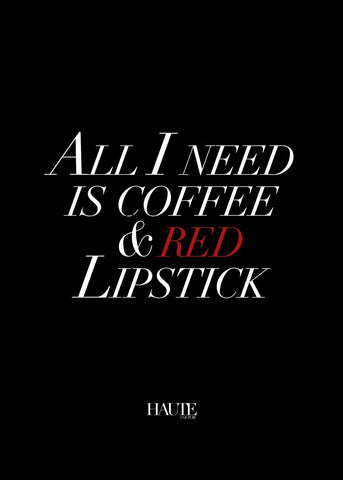 Red Lipstick | INDRAMMET BILLEDE Indrammet billede MF 30x40 Sort