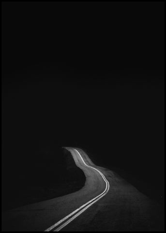 Road to nowhere | INDRAMMET BILLEDE Indrammet billede MF 30x40 Sort