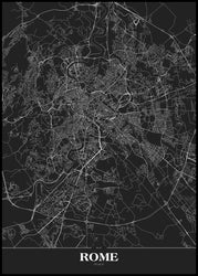 Rome black | INDRAMMET BILLEDE Indrammet billede MF 30x40 Sort