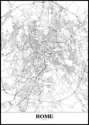 Rome | INDRAMMET BILLEDE Indrammet billede MF 30x40 Sort