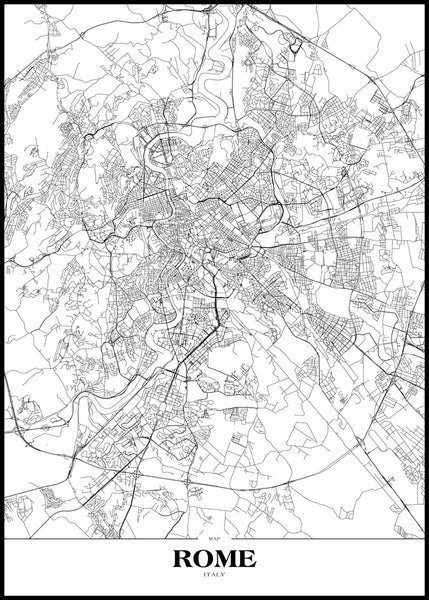 Rome | INDRAMMET BILLEDE Indrammet billede MF 30x40 Sort