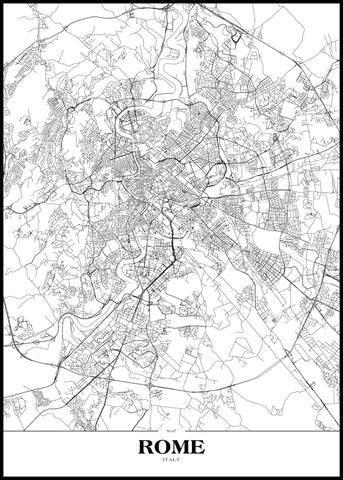 Rome | INDRAMMET BILLEDE Indrammet billede MF 30x40 Sort