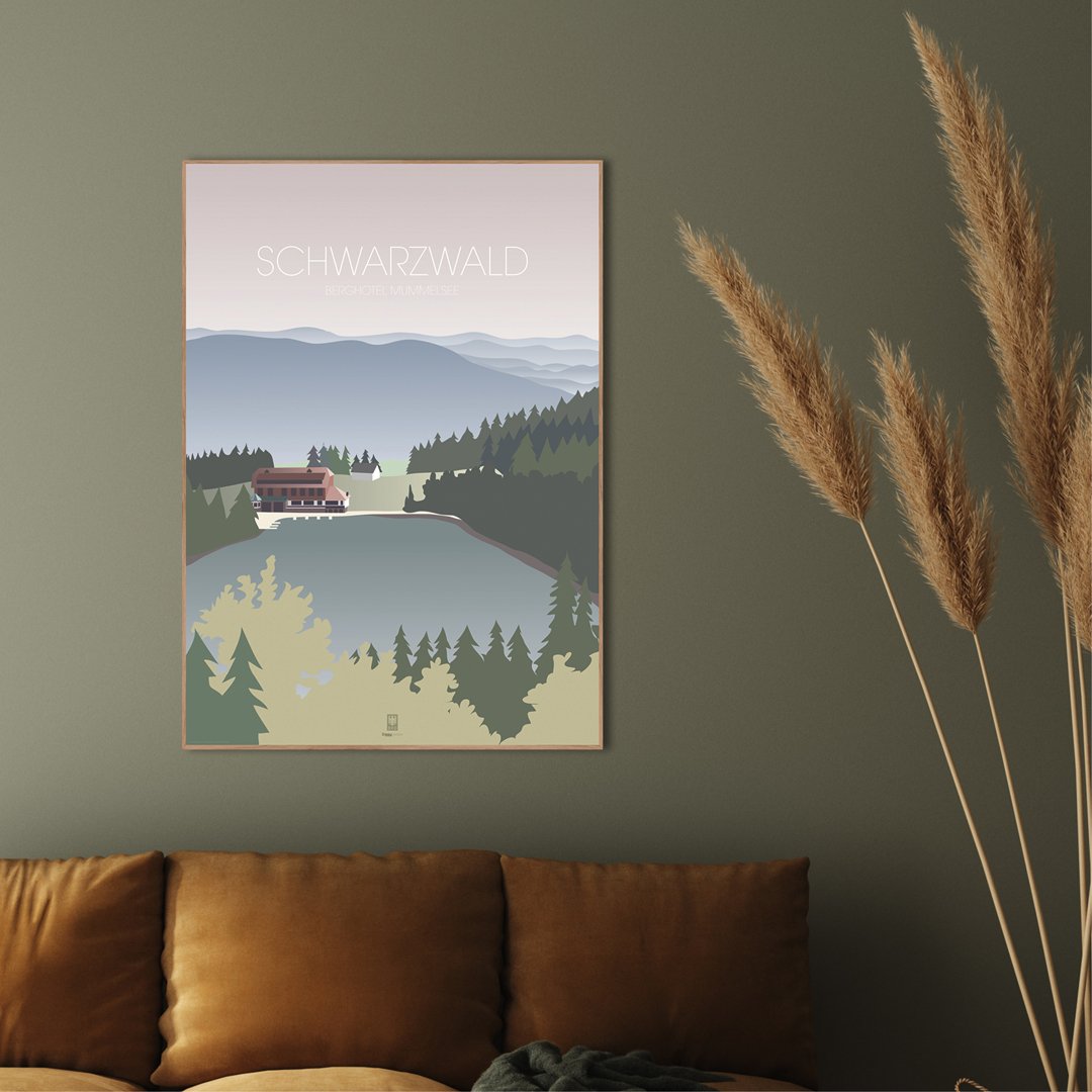 Schwarzwald | INDRAMMET BILLEDE Indrammet billede MF 30x40 Egeramme