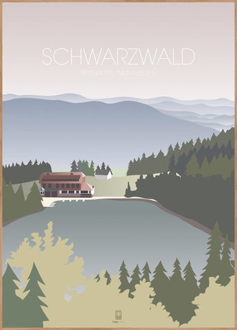 Schwarzwald | INDRAMMET BILLEDE Indrammet billede MF 30x40 Egeramme