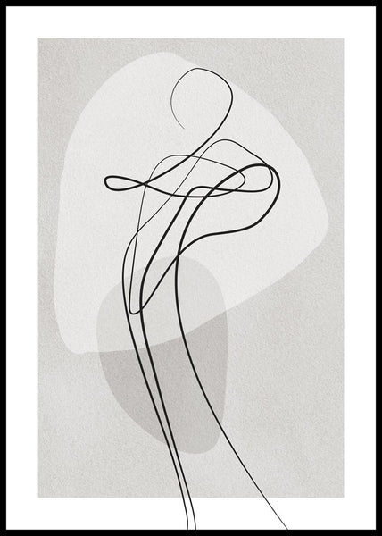 Shape of you 3 | INDRAMMET BILLEDE Indrammet billede MF 30x40 Sort