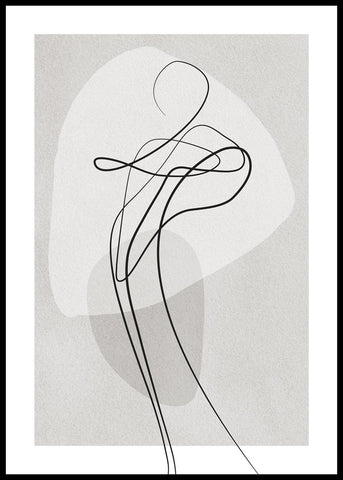 Shape of you 3 | INDRAMMET BILLEDE Indrammet billede MF 30x40 Sort