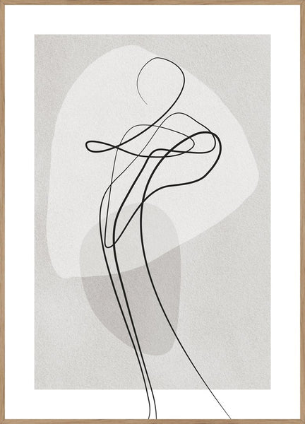 Shape of you 3 | INDRAMMET BILLEDE Indrammet billede MF 30x40 Egeramme
