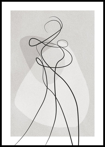 Shape of you 4 | INDRAMMET BILLEDE Indrammet billede MF 30x40 Sort