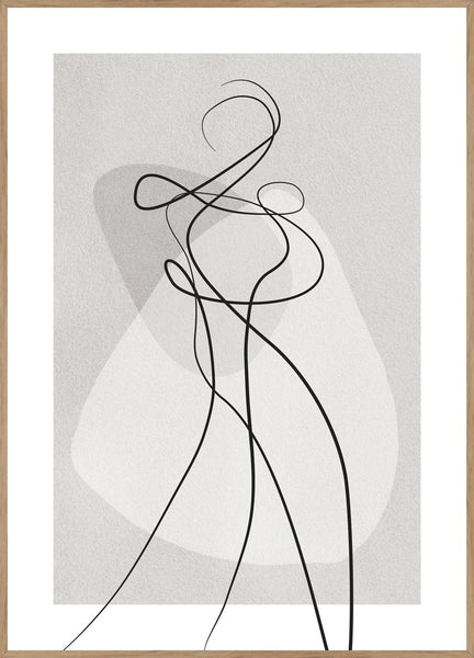 Shape of you 4 | INDRAMMET BILLEDE Indrammet billede MF 30x40 Egeramme