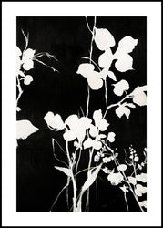 Silhouet Leaves 1 | INDRAMMET BILLEDE Indrammet billede MF 30x40 Sort