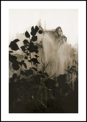 Silhouet Leaves 2 | INDRAMMET BILLEDE Indrammet billede MF 30x40 Sort