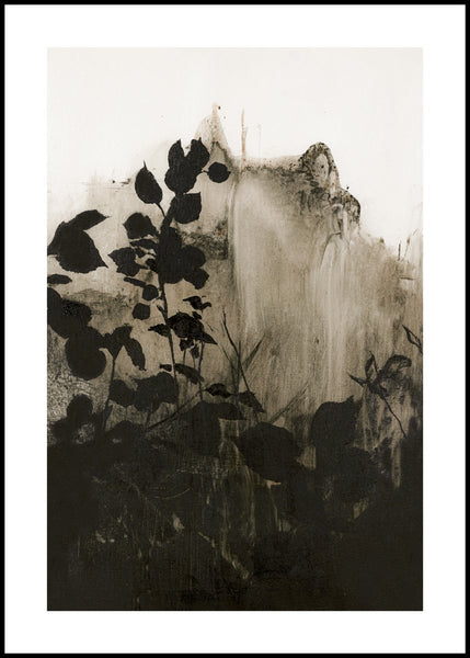 Silhouet Leaves 2 | INDRAMMET BILLEDE Indrammet billede MF 30x40 Sort