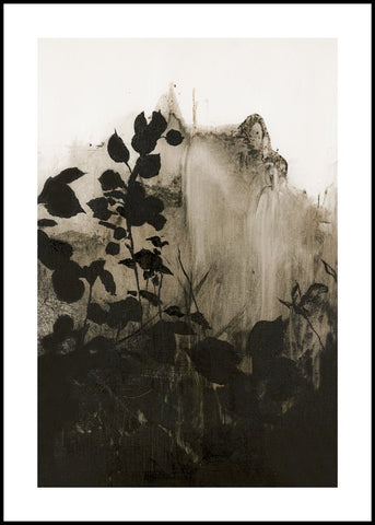 Silhouet Leaves 2 | INDRAMMET BILLEDE Indrammet billede MF 30x40 Sort