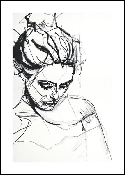 Silhouette 1 | INDRAMMET BILLEDE Indrammet billede MF 30x40 Sort