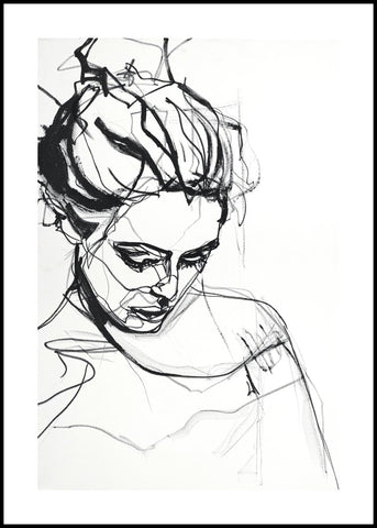 Silhouette 1 | INDRAMMET BILLEDE Indrammet billede MF 30x40 Sort
