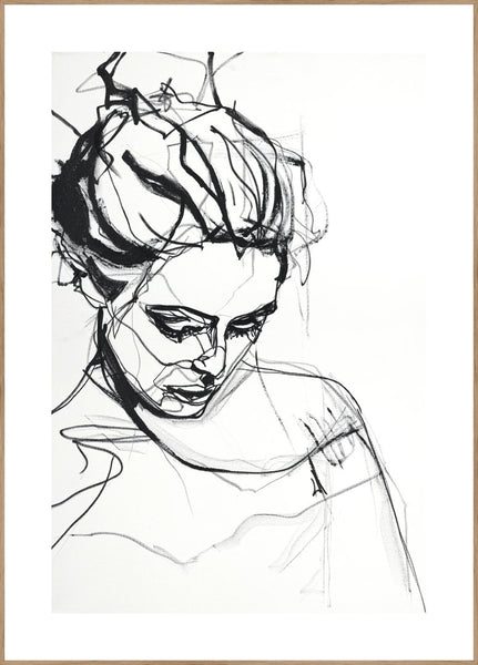 Silhouette 1 | INDRAMMET BILLEDE Indrammet billede MF 30x40 Egeramme