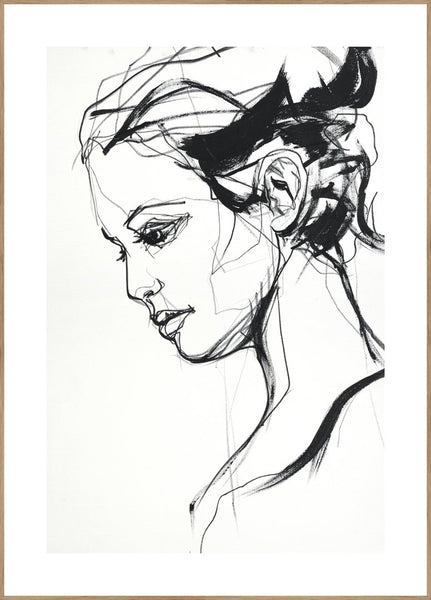 Silhouette 2 | INDRAMMET BILLEDE Indrammet billede MF 30x40 Egeramme