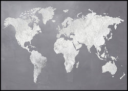 Silver World | INDRAMMET BILLEDE Indrammet billede MF 30x40 Sort