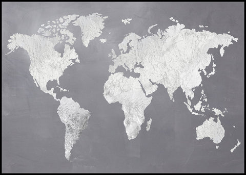 Silver World | INDRAMMET BILLEDE Indrammet billede MF 30x40 Sort